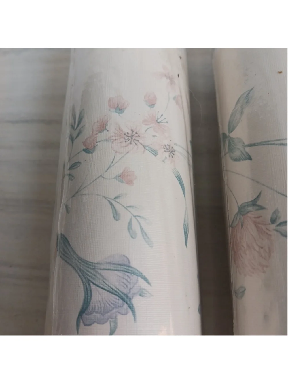 VTG Cottage Core Wallpaper Border Floral Clover Pastel 3 Rolls